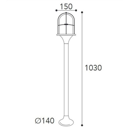 kulteri mediterran klassizkus arany allolampa kandelaber rez kandelaber kerti vilagitas lampa rusztikus kikoto ipari sargarez hangulatu country provence kert lampak lameridiana moretti luce santorini meretek.jpg